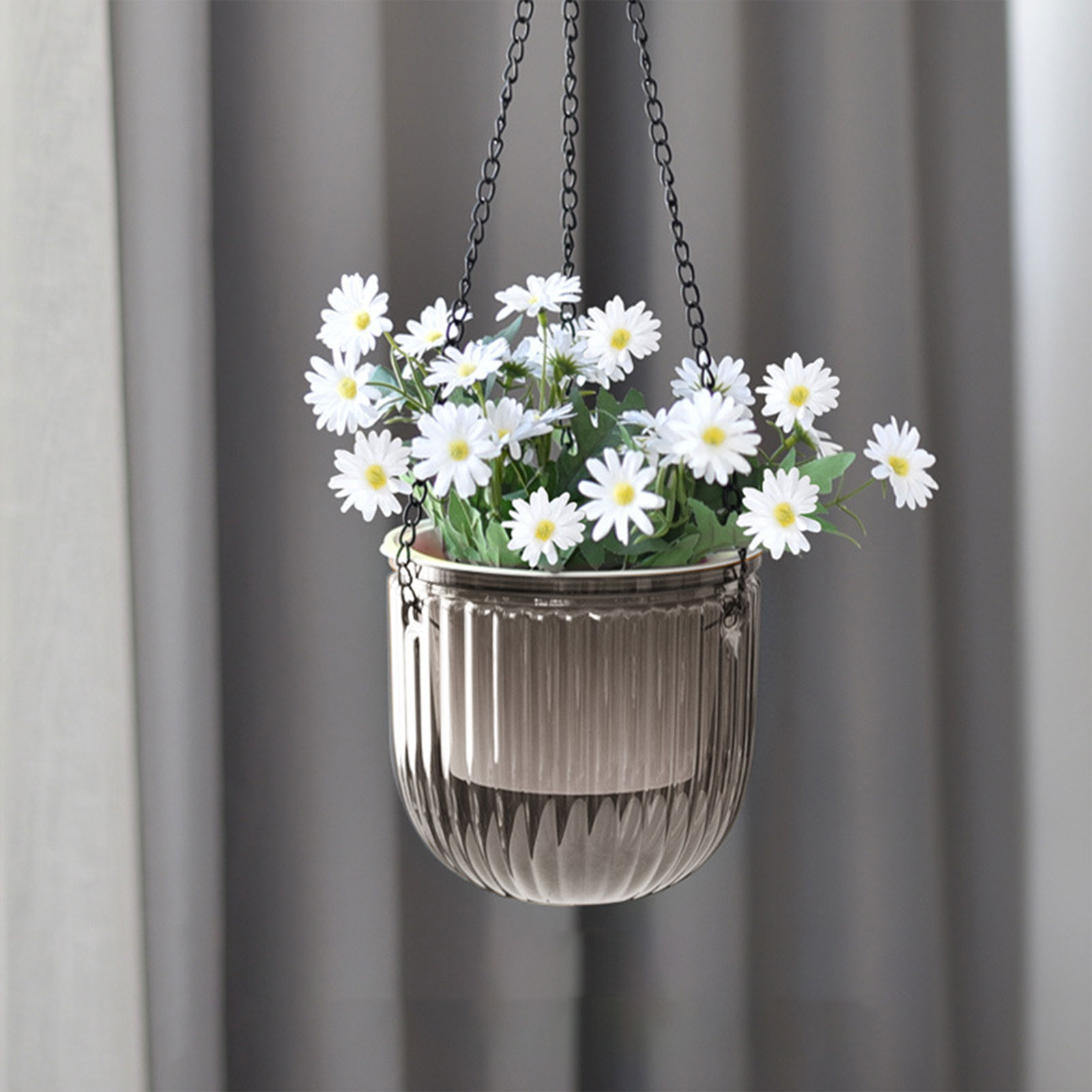 Spider Plant Hanging - กระถางต้นไม้รดน้ำอัตโนมัติแบบใส แขวนได้ สำหรับปลูกต้นโพธอส ต้นแมงมุม ปลูกพืชไร้ดิน ตกแต่งสวนในบ้าน